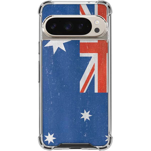 Australia Flag Distressed Pixel 9 Pro XL Clear Case